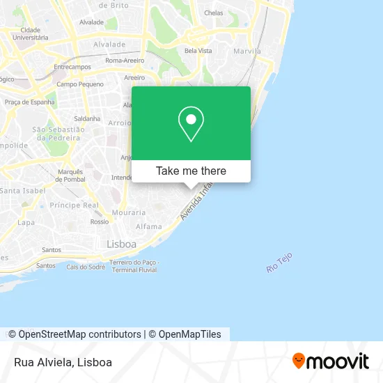 Rua Alviela map