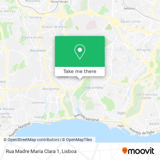 Rua Madre Maria Clara 1 map