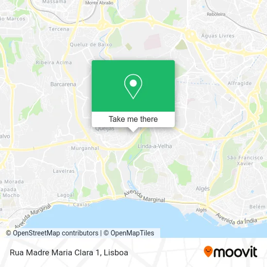 Rua Madre Maria Clara 1 map