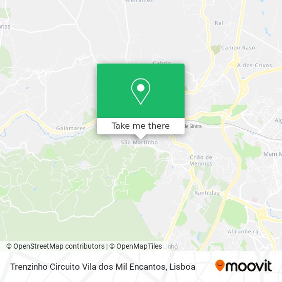 Trenzinho Circuito Vila dos Mil Encantos map