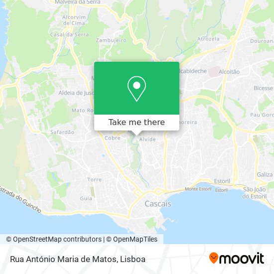 Rua António Maria de Matos map