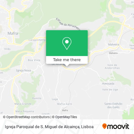 Igreja Paroquial de S. Miguel de Alcainça mapa