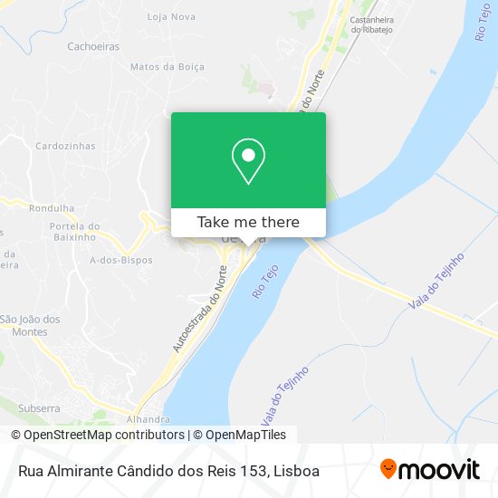 Rua Almirante Cândido dos Reis 153 mapa