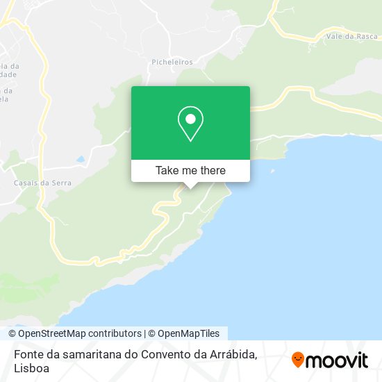 Fonte da samaritana do Convento da Arrábida map