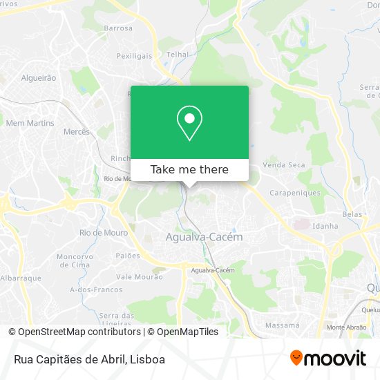 Rua Capitães de Abril mapa