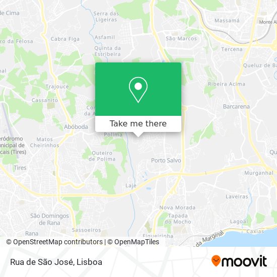 Rua de São José map