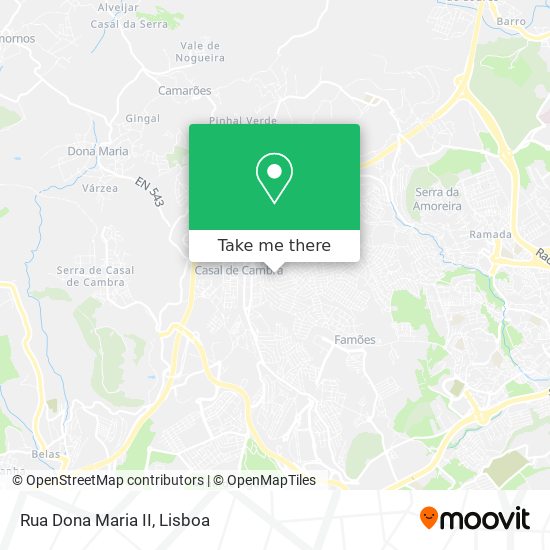 Rua Dona Maria II mapa