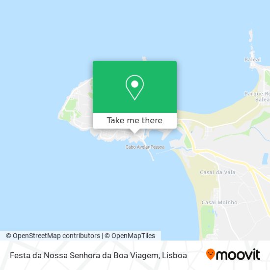 Festa da Nossa Senhora da Boa Viagem mapa