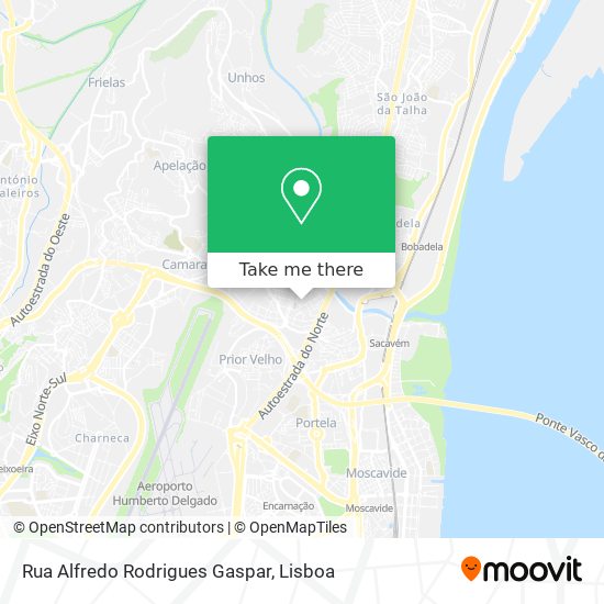 Rua Alfredo Rodrigues Gaspar mapa