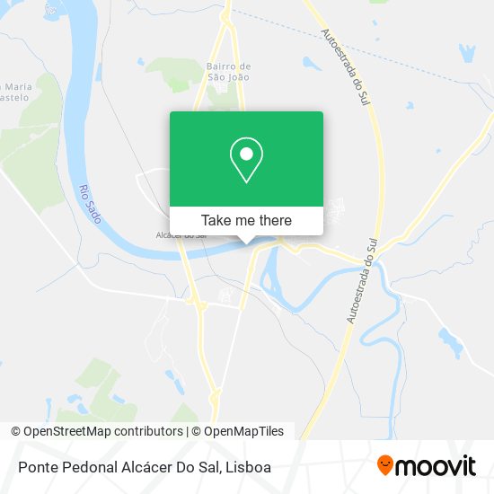 Ponte Pedonal Alcácer Do Sal mapa
