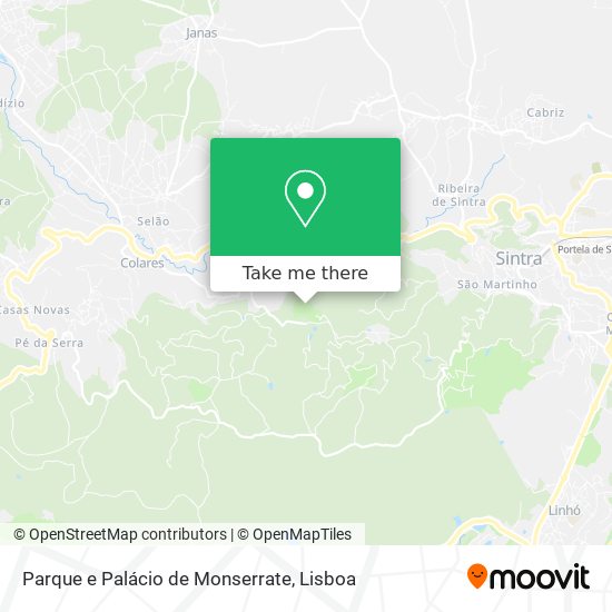 Parque e Palácio de Monserrate map