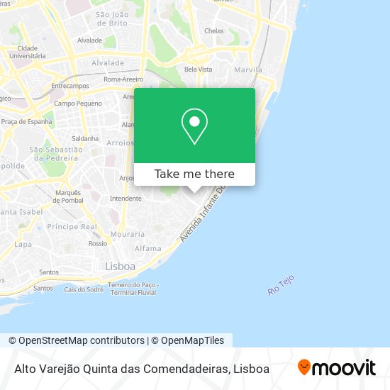 Alto Varejão Quinta das Comendadeiras map