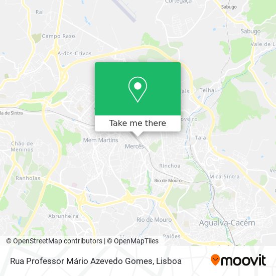 Rua Professor Mário Azevedo Gomes mapa