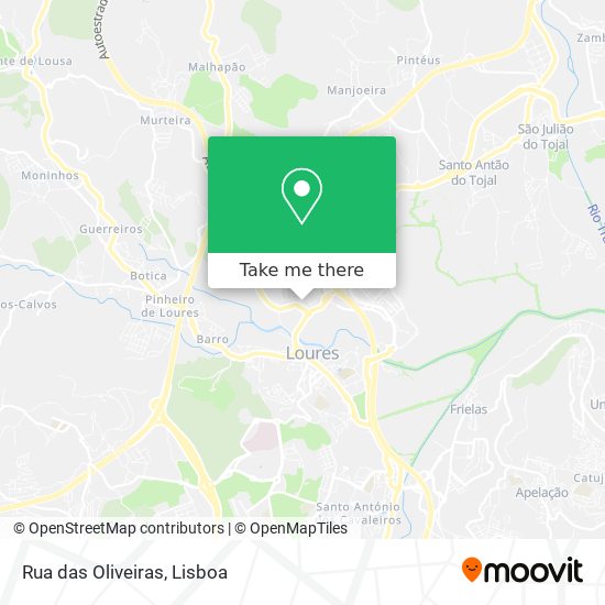 Rua das Oliveiras map