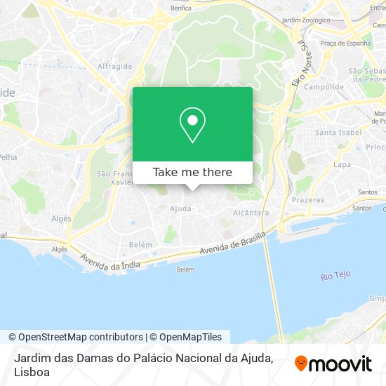 Jardim das Damas do Palácio Nacional da Ajuda map
