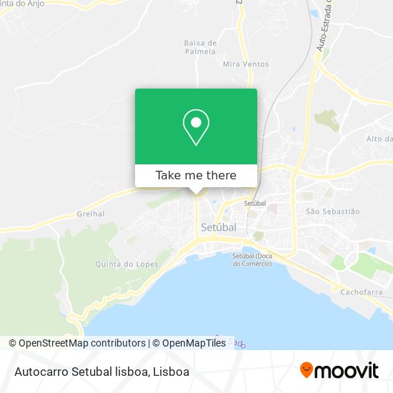 Autocarro Setubal lisboa mapa