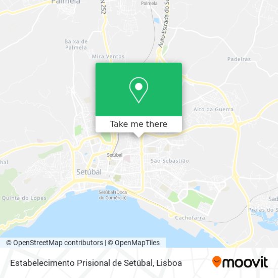 Estabelecimento Prisional de Setúbal mapa