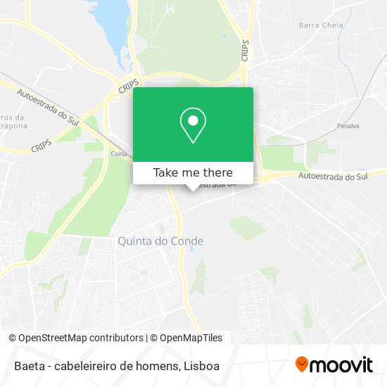 Baeta - cabeleireiro de homens mapa