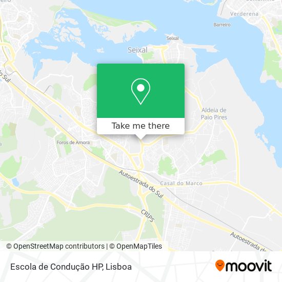 Escola de Condução HP mapa