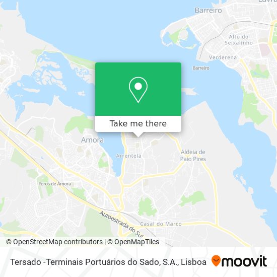 Tersado -Terminais Portuários do Sado, S.A. mapa