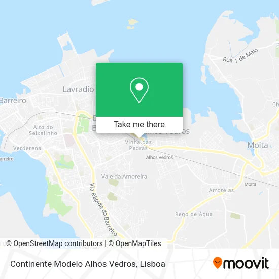 Continente Modelo Alhos Vedros map