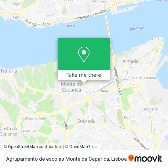 Agrupamento de escolas Monte da Caparica map