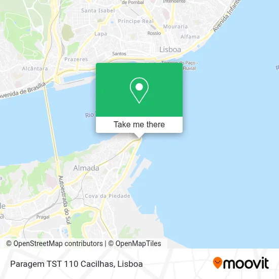 Paragem TST 110 Cacilhas map