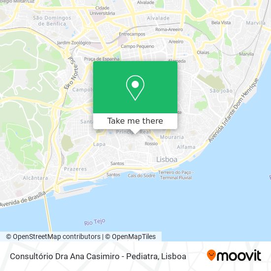 Consultório Dra Ana Casimiro - Pediatra mapa