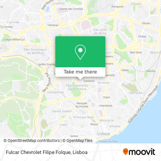 Fulcar Chevrolet Filipe Folque mapa