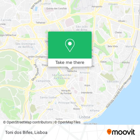 Toni dos Bifes mapa