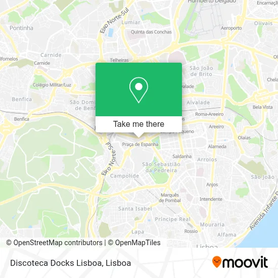 Discoteca Docks Lisboa map