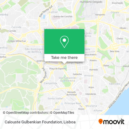 Calouste Gulbenkian Foundation map