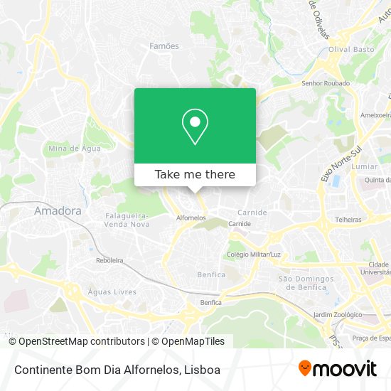 Continente Bom Dia Alfornelos map