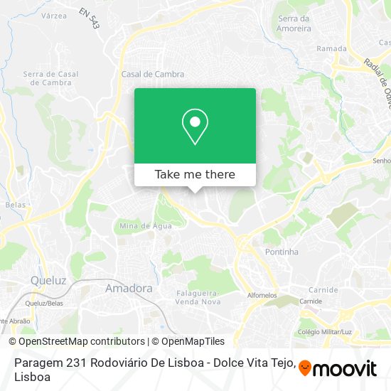 Paragem 231 Rodoviário De Lisboa - Dolce Vita Tejo mapa