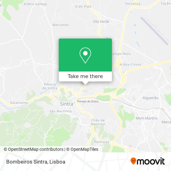 Bombeiros Sintra mapa
