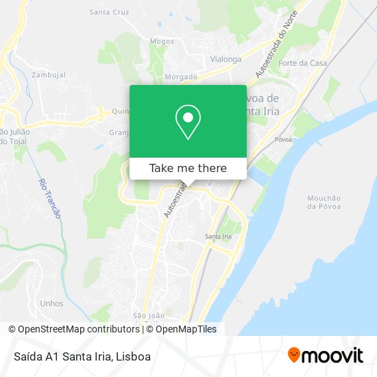 Saída A1 Santa Iria mapa