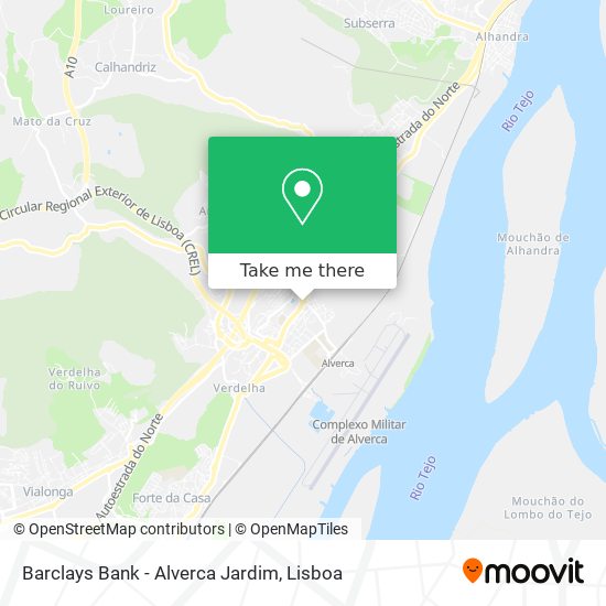 Barclays Bank - Alverca Jardim mapa