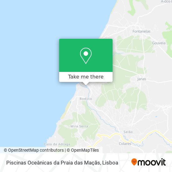 Piscinas Oceânicas da Praia das Maçãs mapa