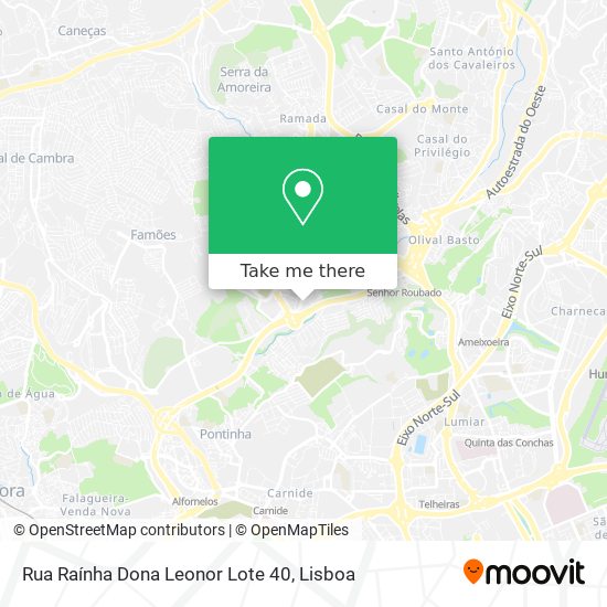 Rua Raínha Dona Leonor Lote 40 mapa