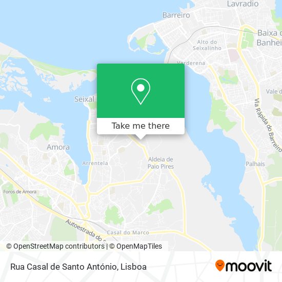 Rua Casal de Santo António map