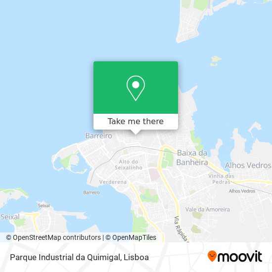 Parque Industrial da Quimigal mapa