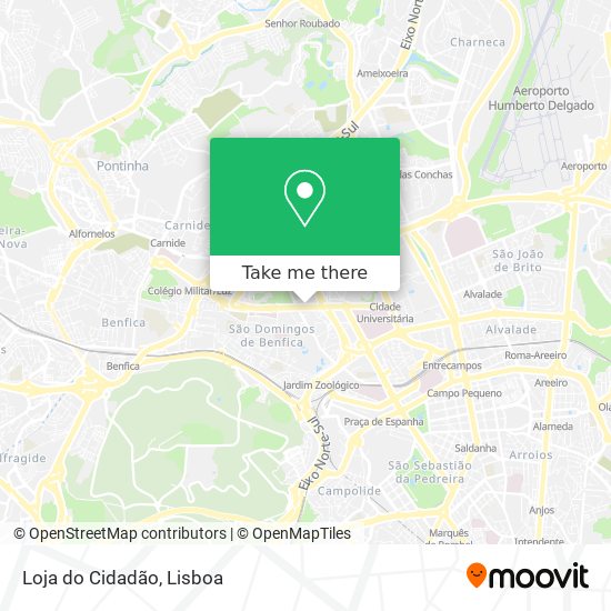 Loja do Cidadão mapa