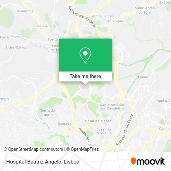 Hospital Beatriz Ângelo map