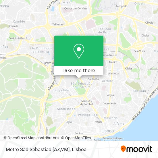 Metro São Sebastião [AZ,VM] map
