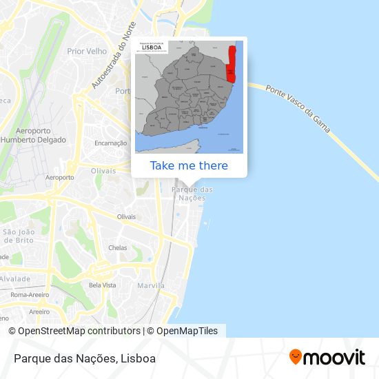 Parque das Nações map