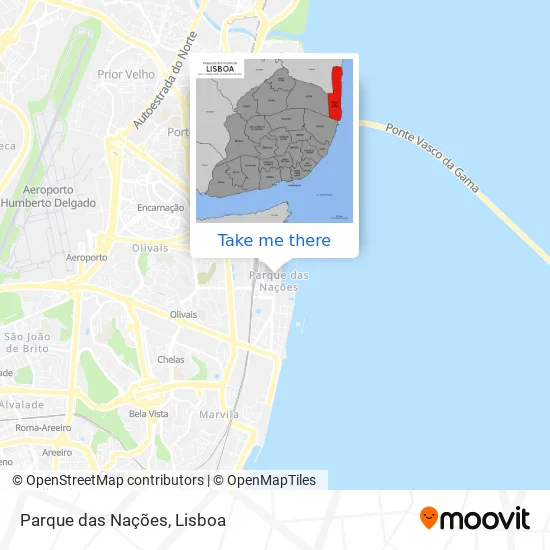Parque das Nações mapa