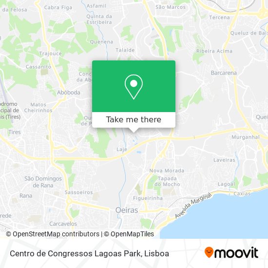 Centro de Congressos Lagoas Park map