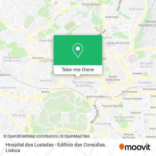 Hospital dos Lusíadas - Edificio das Consultas map