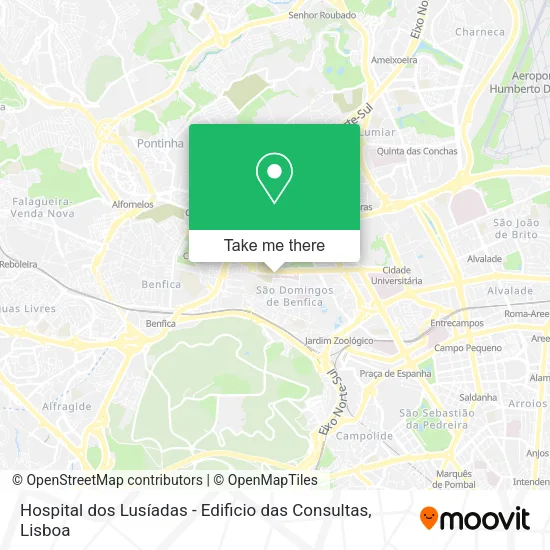 Hospital dos Lusíadas - Edificio das Consultas map