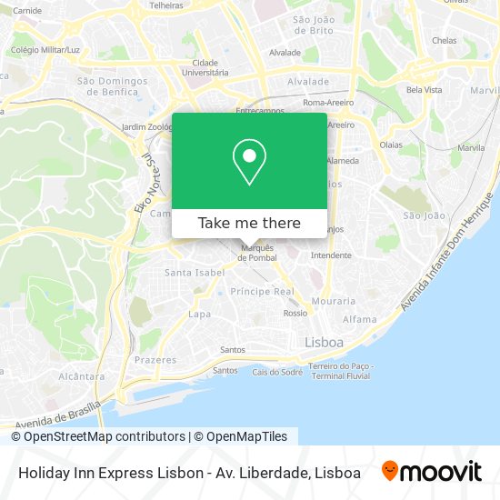 Holiday Inn Express Lisbon - Av. Liberdade mapa